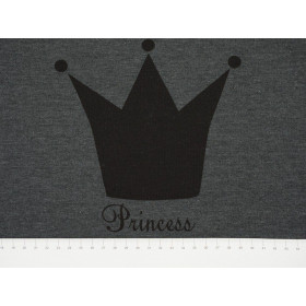 PRINCESS (czarny) "S" / grafitowa / MINIMAL - panel single jersey TE210