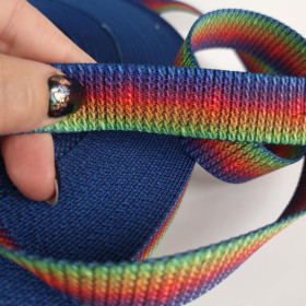 Taśma nośna parciana 25mm - Rainbow