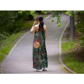 SUKIENKA "DALIA" MAXI - COLORFUL LEAVES wz. 2 - zestaw do uszycia 