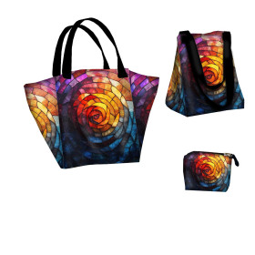 Torba XL z saszetką 2 w 1 - STAINED GLASS WZ.3  - zestaw do uszycia