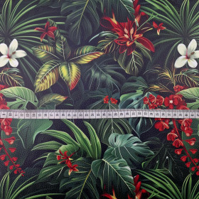 WILD JUNGLE wz.13 (MONSTERA) 46 cm x 50 cm - gruba ekoskóra tłoczona