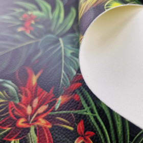 WILD JUNGLE wz.13 (MONSTERA) 46 cm x 50 cm - gruba ekoskóra tłoczona