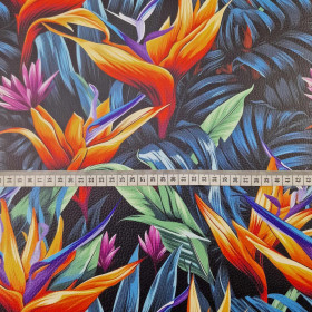 WILD JUNGLE wz.11 (MONSTERA) 46 cm x 50 cm - gruba ekoskóra tłoczona
