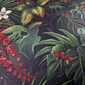 WILD JUNGLE wz.13 (MONSTERA) 46 cm x 50 cm - gruba ekoskóra tłoczona
