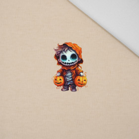 Skeleton and pumpkin cute halloween wz. 8  - panel (60cm x 50cm) Panama 220g