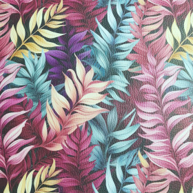 LEAVES AND FERNS WZ. 3 (46 cm x 50 cm) - gruba ekoskóra tłoczona