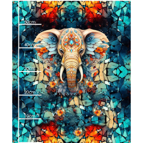 ANIMALS CRACKED wz.3 (elephant) - panel (60cm x 50cm) 