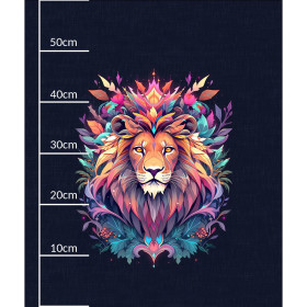 ANIMALS MANDALA wz.10 - panel (60cm x 50cm) - Welur tapicerski