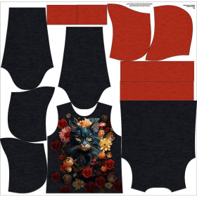 BLUZA DAMSKA (POLA) CLASSIC Z KAPTUREM - Animals mandala wz.7 - zestaw do uszycia