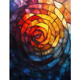 Torba XL z saszetką 2 w 1 - STAINED GLASS WZ.3  - zestaw do uszycia