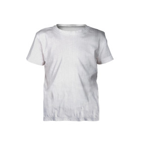 Zestaw DIY – T-shirt dziecięcy z bawełnianej dzianiny RIB JERSEY - BIAŁY