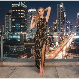 BLACK & GOLD GLAMOUR wz. 2 - Hydrofobowa dzianina drapana 