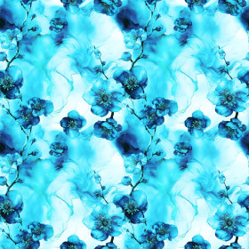 ALCOHOL PASTEL INK wz.7 blue- single jersey z elastanem ITY