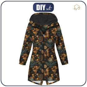 PARKA DAMSKA (ANNA) - BUTTERFLY FLOWERS WZ.12 - zestaw do uszycia