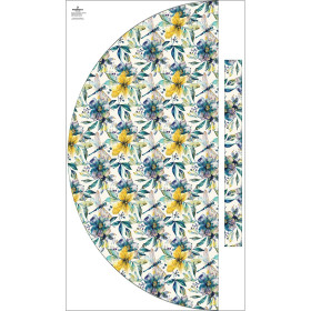 Panel na spódnicę z półkoła "MAXI" - Butterfly flowers wz.8