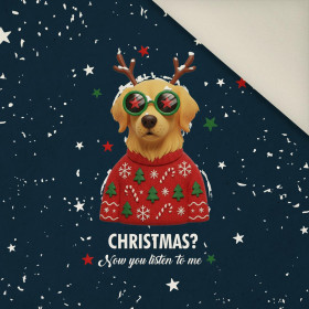 CHRISTMAS DOG wz. 5 - panel (60cm x 50cm) - Welur tapicerski
