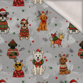 CHRISTMAS DOGS WZ. 1 - dzianina drapana z elastanem ITY