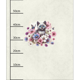 ANIMALS CUTE wz.8 - panel (60cm x 50cm) muślin bawełniany