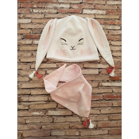 DZIECIĘCA CZAPKA I CHUSTA (CLASSIC) - FLOWERS 3D WZ. 15 - zestaw do uszycia