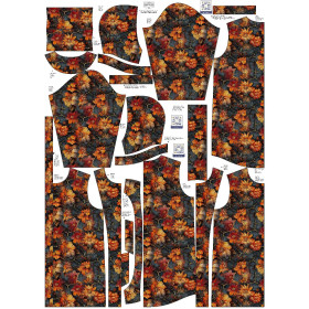 PARKA DAMSKA (ANNA) - DENIM FLOWERS wz.2 - zestaw do uszycia
