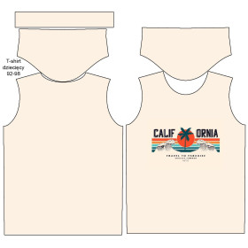 T-SHIRT DZIECIĘCY (140/146) - CALIFORNIA wz. 1 / beżowy - single jersey 