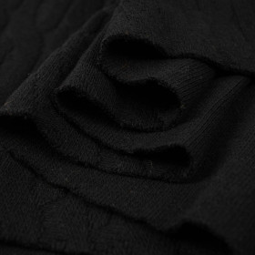 Czarny - dzianina swetrowa warkocz 420g