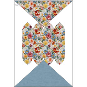 DZIECIĘCA CZAPKA I CHUSTA (CLASSIC) - FLOWERS 3D WZ. 15 - zestaw do uszycia