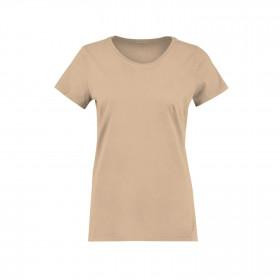 T-SHIRT DAMSKI XS - HAZELNUT / beż - single jersey 