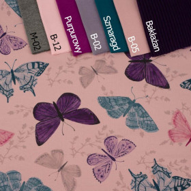 MOTYLE wz. 5 (PURPUROWE MOTYLE)  / B-05 róż kwarcowy - single jersey 