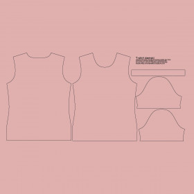 T-SHIRT DAMSKI - B-05 - ROSE QUARTZ / róż kwarcowy - single jersey