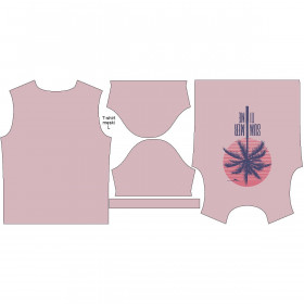 T-SHIRT MĘSKI - SUMMER TIME / róż - single jersey