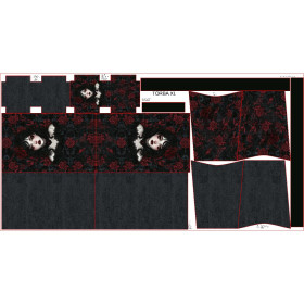 Torba XL z saszetką 2 w 1 - VALENTINE'S DAY / GIRL - zestaw do uszycia