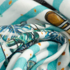 WAKACYJNA MODA / PASKI - dresówka pętelkowa