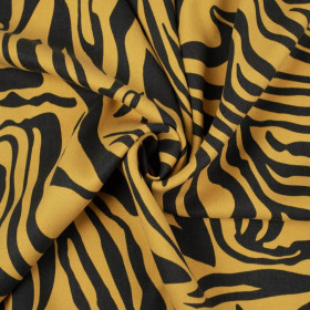 Tkanina Lyocell - ZEBRA / musztardowy-yellow 