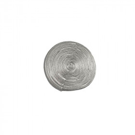 Guzik plastikowy spirala 25mm - ciemny srebrny