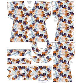 BLUZKA TYPU KIMONO - MAGNOLIE wz. 2 (kolorowy) - zestaw do uszycia 