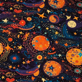 COSMIC GALAXY WZ. 1 - dzianina pętelkowa 