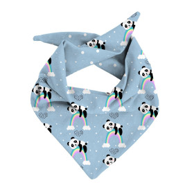 DZIECIĘCA CZAPKA I CHUSTA (TEDDY) - PANDA NA TĘCZY 48-50