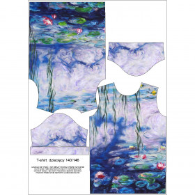 T-SHIRT DZIECIĘCY - LILIE WODNE (Claude Monet) - zestaw do uszycia