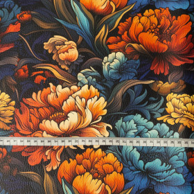 VINTAGE CHINESE FLOWERS WZ. 1 (46 cm x 50 cm) - gruba ekoskóra tłoczona