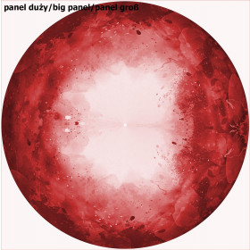 KLEKSY (czerwony) - panel na spódnicę z koła 