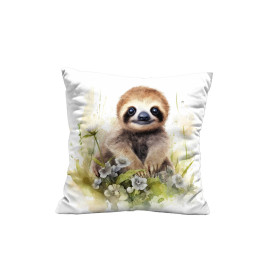 PODUSZKA 45X45 - WATERCOLOR SLOTH WZ. 1 - zestaw do uszycia