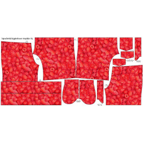 Męskie spodenki kąpielowe - MALINY - zestaw do uszycia