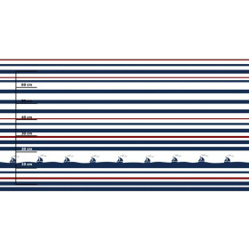 STATKI / paski (marine) - panel dzianina pętelkowa 