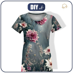 T-SHIRT DAMSKI - VINTAGE FLOWERS wz. 6 - zestaw do uszycia