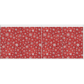 Woreczki prezentowe - ŚNIEŻYNKI WZ.2 / ACID WASH CZERWONY - zestaw do uszycia