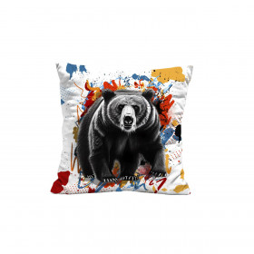 PODUSZKA 45X45 - BEAR / SPECKS - zestaw do uszycia