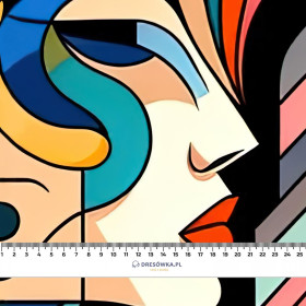 50cm FACES WZ. 2 - dresówka pętelkowa