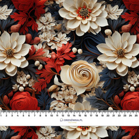 VIBRANT FLOWERS WZ. 1- Welur tapicerski