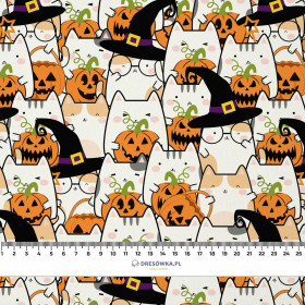 HALLOWEEN CATS WZ. 1 - Jersey wiskozowy